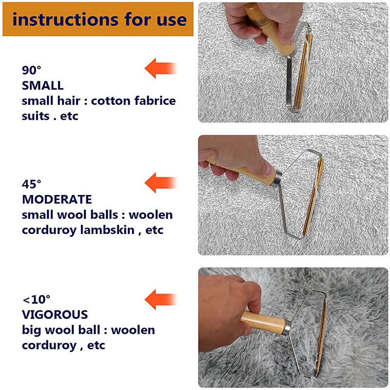 2 PCS Portable Manual Hair Removal Agent Carpet Wool Coat Clothes Shaver Brush Tool Coat Double Sided Hair Removal Ball Knitting Tool