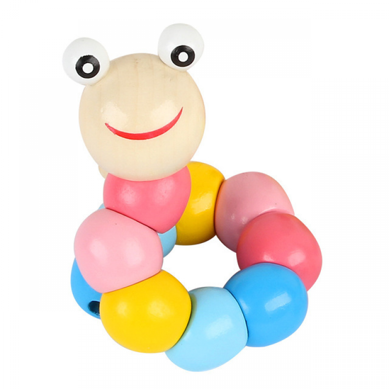 Children's Intelligence Toy Simulation Wooden Twisted Caterpillar