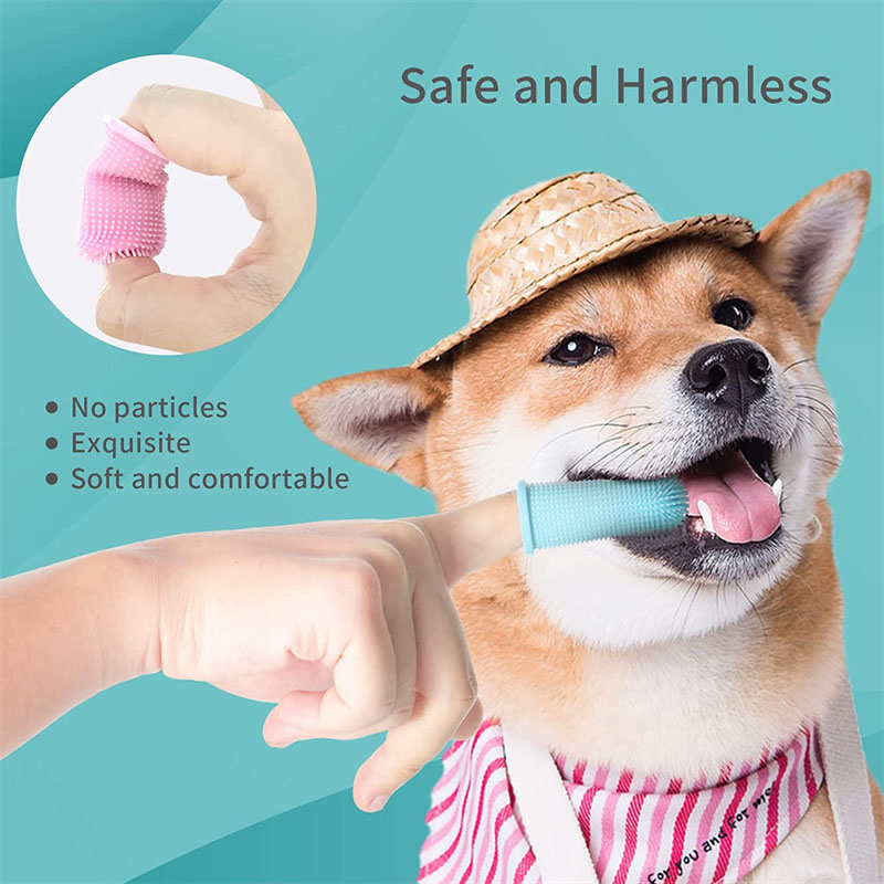 Super Soft Pet Finger Toothbrush Teeth Cleaning Bad Breath Care Nontoxic Silicone Tooth Brush Tool Dog Cat Cleaning Supplies dogs Grooming