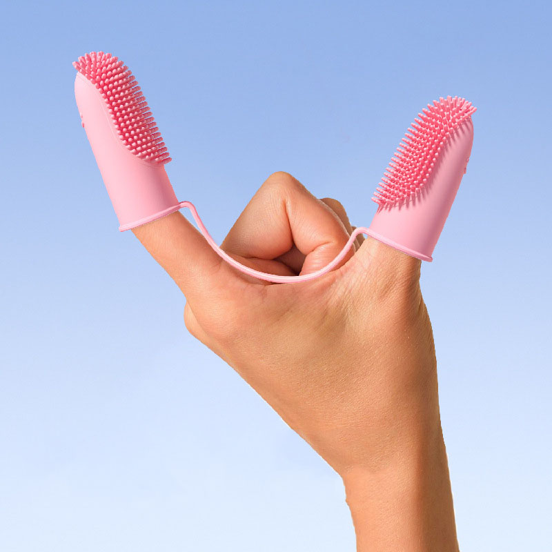 Super Soft Pet Finger Toothbrush Teeth Cleaning Bad Breath Care Nontoxic Silicone Tooth Brush Tool Dog Cat Cleaning Supplies dogs Grooming