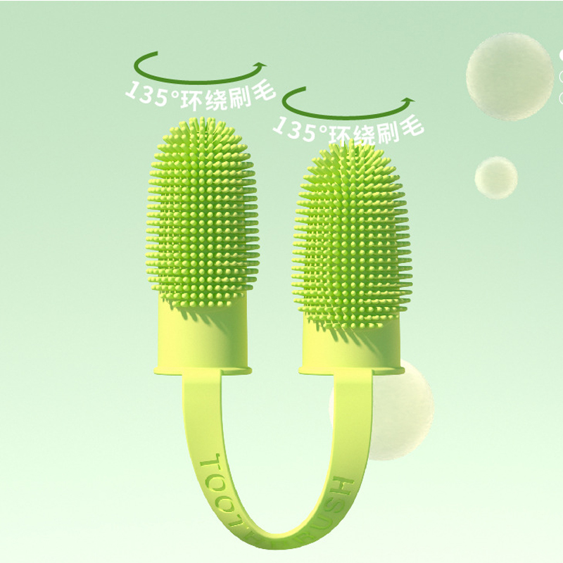 Soft Pet Finger Toothbrush Teeth Cleaning Bad Breath Care Nontoxic Silicone Tooth Brush Tool Dog Cat Cleaning Supplies dogs Grooming
