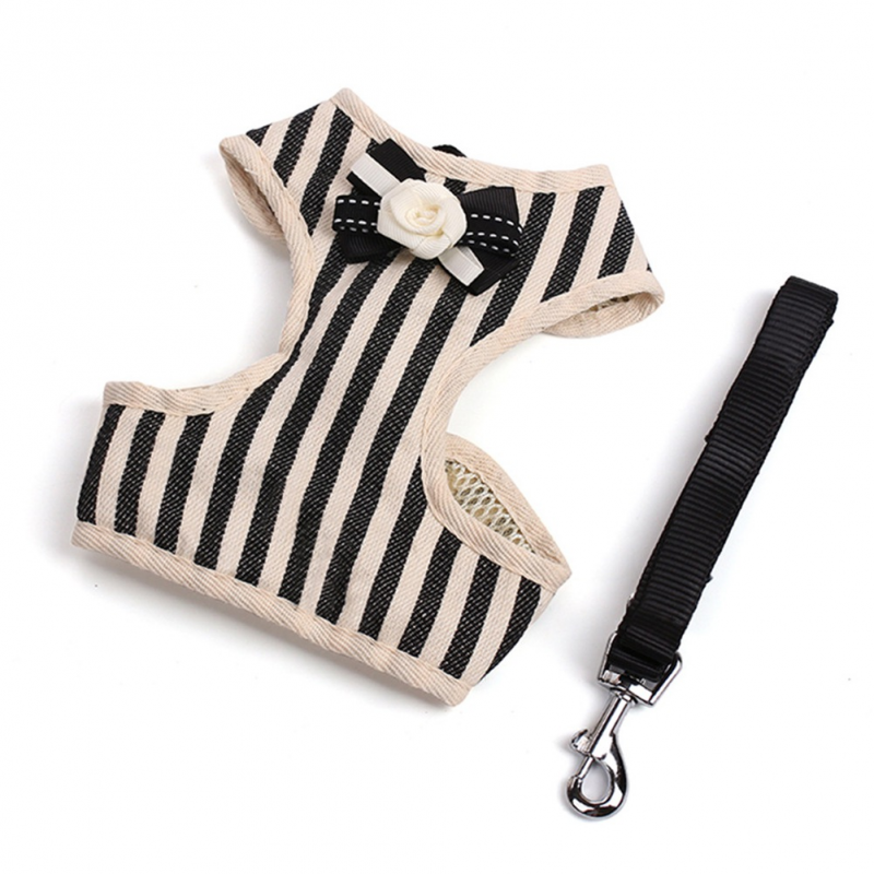 Dog Cat Harness Vest Chest Rope Set Breathable Adjustable Pet Harness for Small Medium Dogs Outdoor Walking