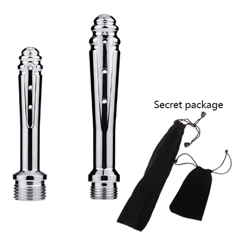Stainless Steel Metal Anal Cleaner Bidet Faucets Rushed Anal Douche Shower Cleaning Enemator Enema Butt Plugs Tap Adult