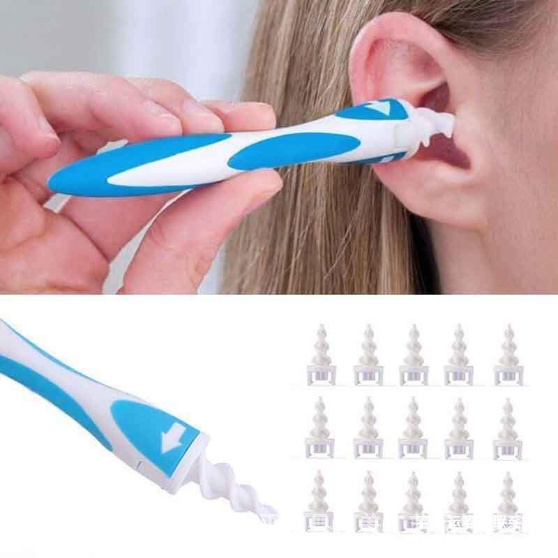 Hot Ear Cleaner Silicon Ear Spoon Tool 16 Pcs Soft Spiral For Cares Health Tools Cleaner Ear Wax