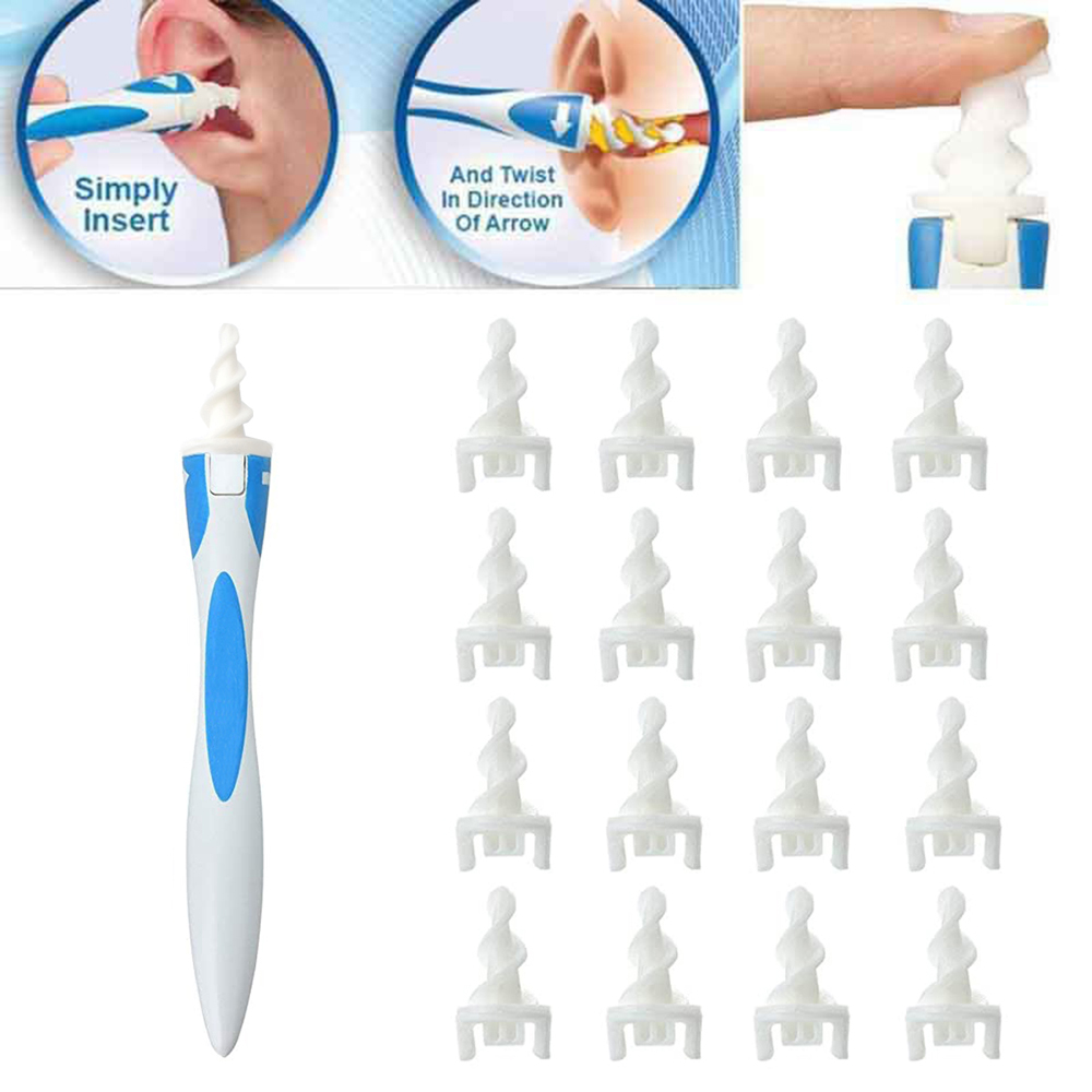 Hot Ear Cleaner Silicon Ear Spoon Tool 16 Pcs Soft Spiral For Cares Health Tools Cleaner Ear Wax