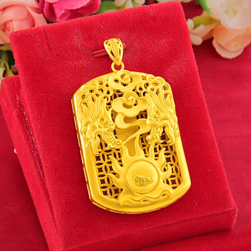 Pure Copper Gold-plated Jewelry Vietnam Shajin Imitation Gold Cologne Pendant Live Style Yiqi Guan