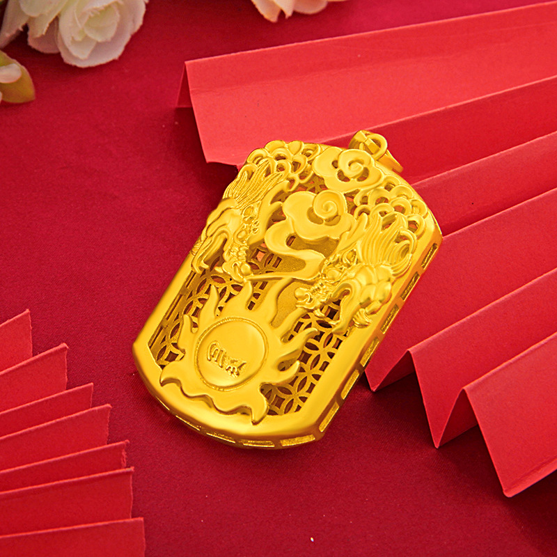 Pure Copper Gold-plated Jewelry Vietnam Shajin Imitation Gold Cologne Pendant Live Style Yiqi Guan