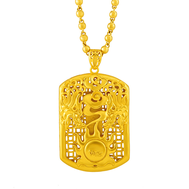 Pure Copper Gold-plated Jewelry Vietnam Shajin Imitation Gold Cologne Pendant Live Style Yiqi Guan