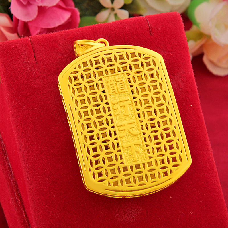 Pure Copper Gold-plated Jewelry Vietnam Shajin Imitation Gold Cologne Pendant Live Style Yiqi Guan