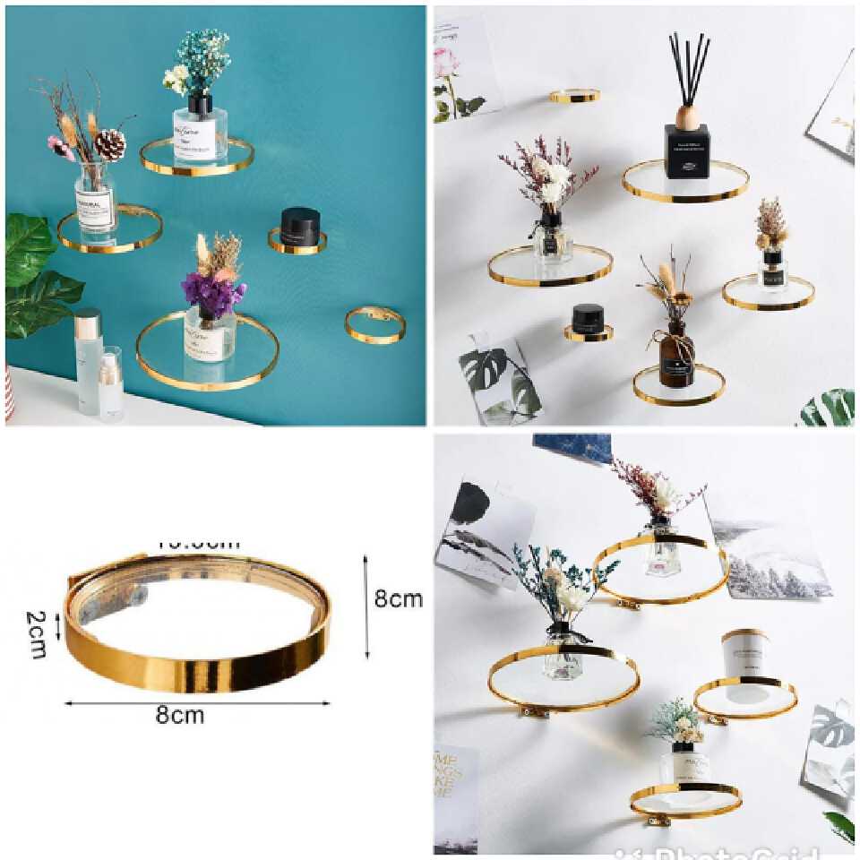 Nordic style glass floating shelf  each, 8cm diameter