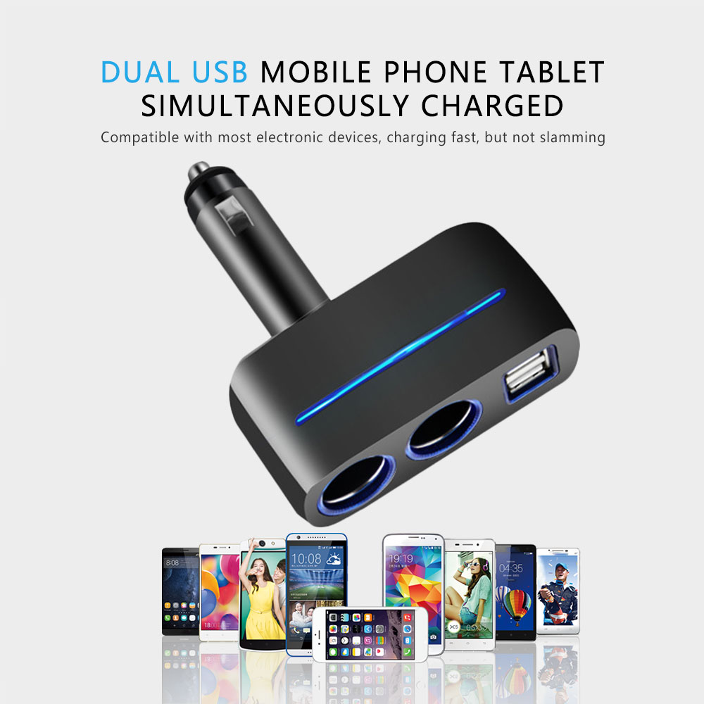 12V-24V Dual USB car charger Double Car Power Socket Splitter Charger Adapter Chargers