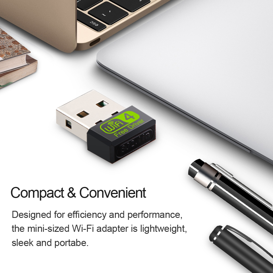 150Mbps Mini WiFi Adapter USB WiFi USB Adapter Free Driver Wi Fi Dongle Network Card Ethernet Wireless Wi-Fi Receiver for PC