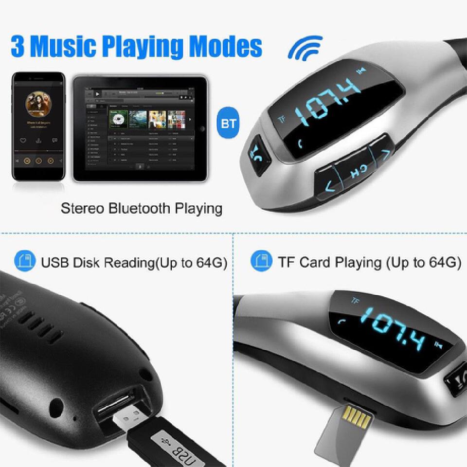 X5 LCD Display Car Bluetooth Kit Handsfree Call FM Radio MP3 Player USB Charger Car Accessories