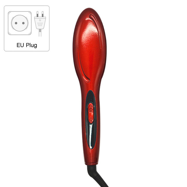 Hot Hair Straightener Comb Irons Electric Hair Straightener Brush Hair Care Auto Massager Simply