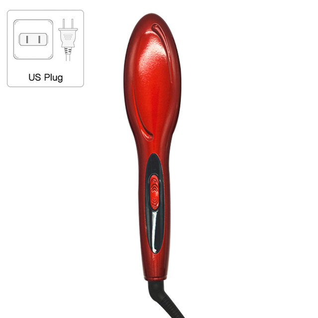 Hot Hair Straightener Comb Irons Electric Hair Straightener Brush Hair Care Auto Massager Simply
