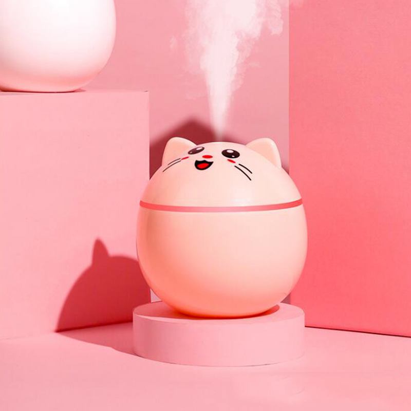 Air Humidifier Lucky Cat USB Ultrasonic Mist Maker Colorful Night Lamps Aroma Oil Diffuser Portable