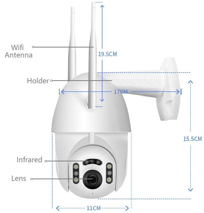Original Xiaovv V380 PRO IP Camera 1080P FHD Outdoor WiFi Dome Waterproof  Security Surveillance Wir