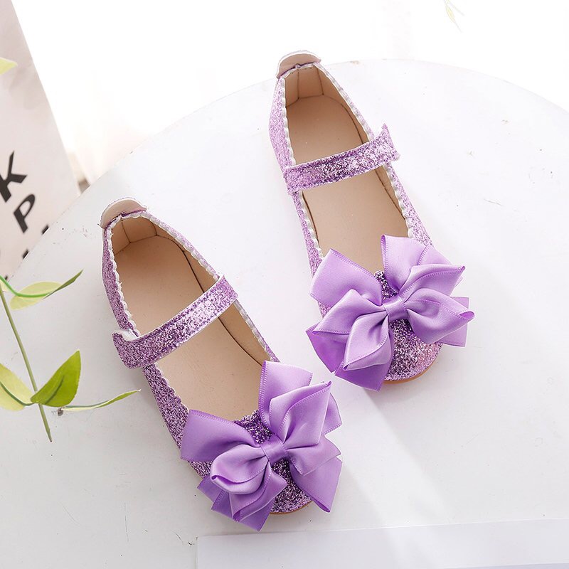 Fashion Children glittering kids shoes girls sneakers shoes bow Princess dancing Shoes dress shoes
