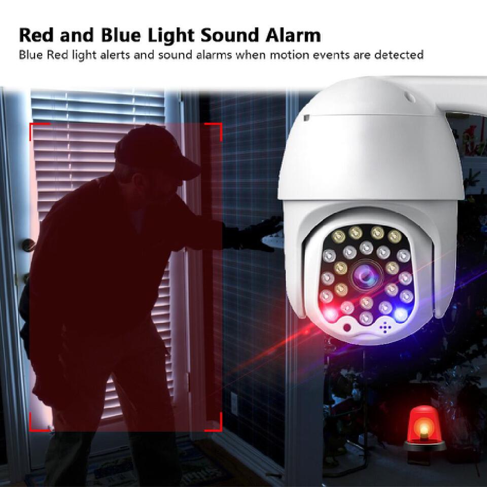 3MP Smart Dome Speed WIFI IP camera CCTV Two-way Audio Full Color Night Vision Outdoor PTZ Waterproo