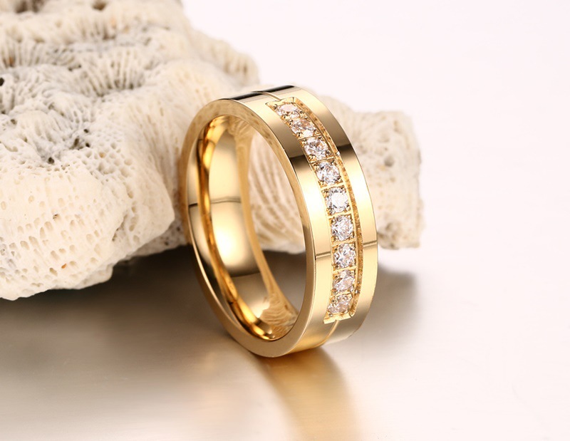Wedding ring set ladies men's jewelry stainless steel engagement ring couple anniversary gift male