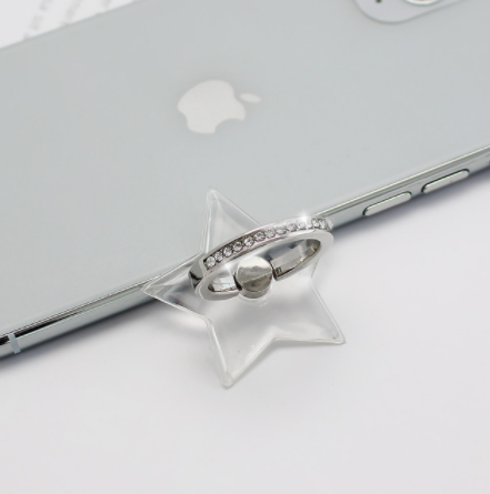 Universal Transparent Finger Ring Mobile Phone Smartphone Stand Holder For iPhone 12 Xiaomi Samsung Smart Phone Car Mount Stand