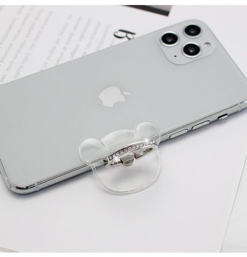 Universal Transparent Finger Ring Mobile Phone Smartphone Stand Holder For iPhone 12 Xiaomi Samsung Smart Phone Car Mount Stand