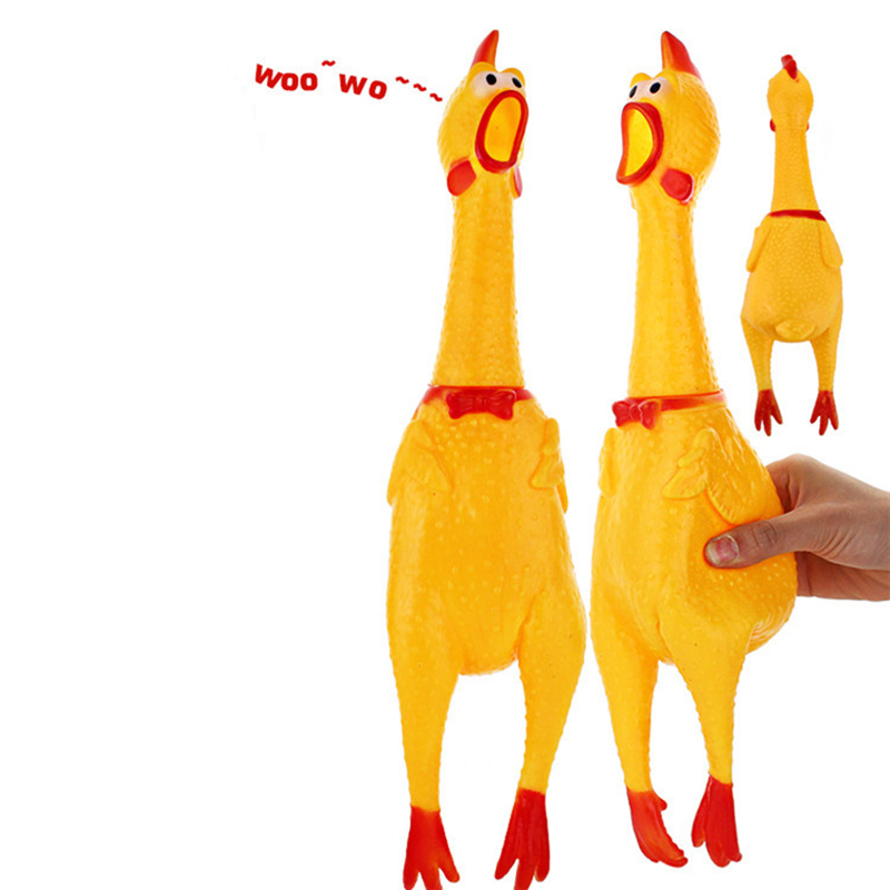 32cm 17cm Screaming Chicken Squeeze Sound Toy Pets Toy Product Dog Toys Shrilling Decompression Tool Funny Gadgets