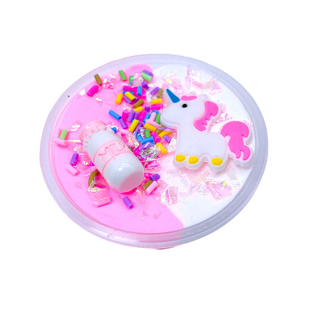60ml Unicorn Puff Slime Plastic Clay Light Clay Colorful Modeling Polymer Clay Sand Fluffy Light Plasticine Gum For Handmade Toy