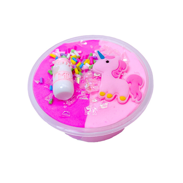 60ml Unicorn Puff Slime Plastic Clay Light Clay Colorful Modeling Polymer Clay Sand Fluffy Light Plasticine Gum For Handmade Toy