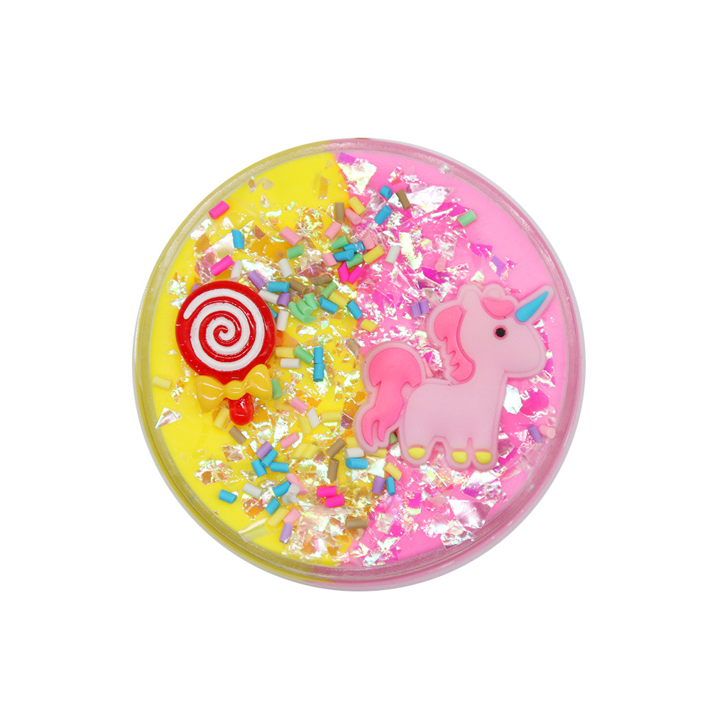 60ml Unicorn Puff Slime Plastic Clay Light Clay Colorful Modeling Polymer Clay Sand Fluffy Light Plasticine Gum For Handmade Toy