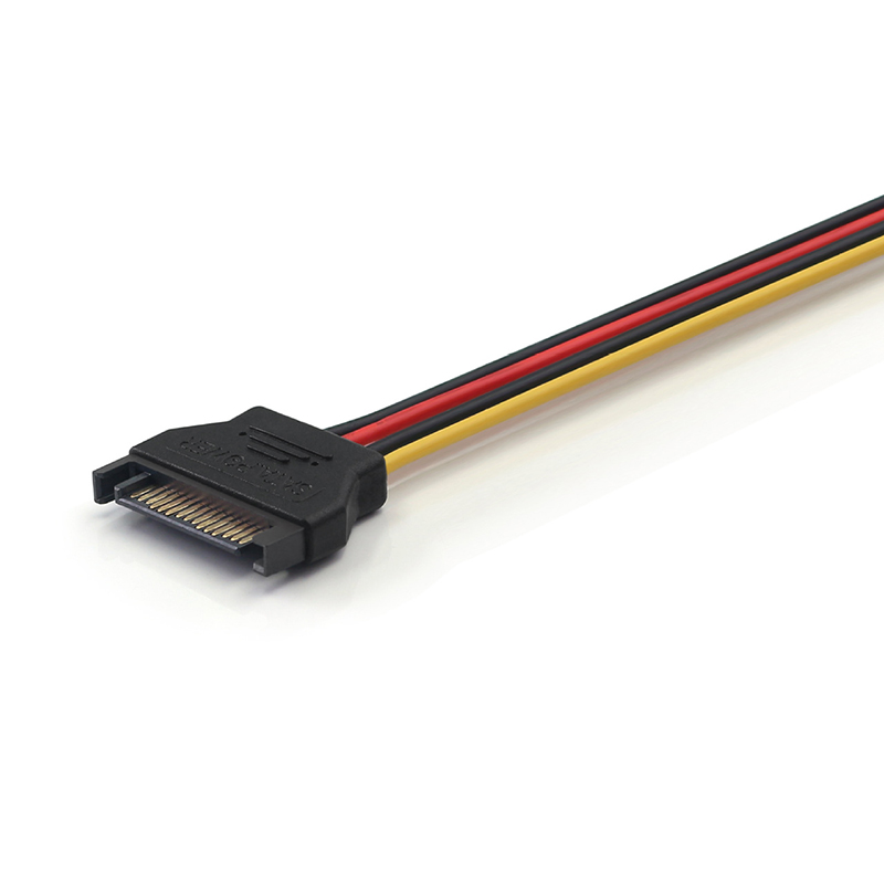 15 Pin Connector SATA Male To Molex IDE 4  Female Adapter Extension Power Cable   Computer Wire