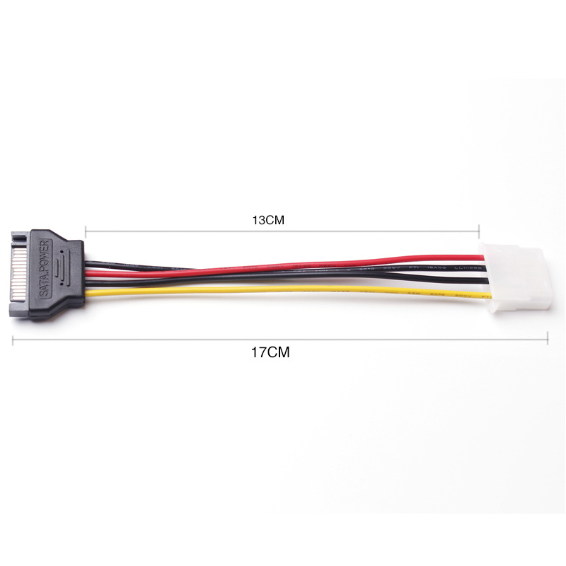 15 Pin Connector SATA Male To Molex IDE 4  Female Adapter Extension Power Cable   Computer Wire