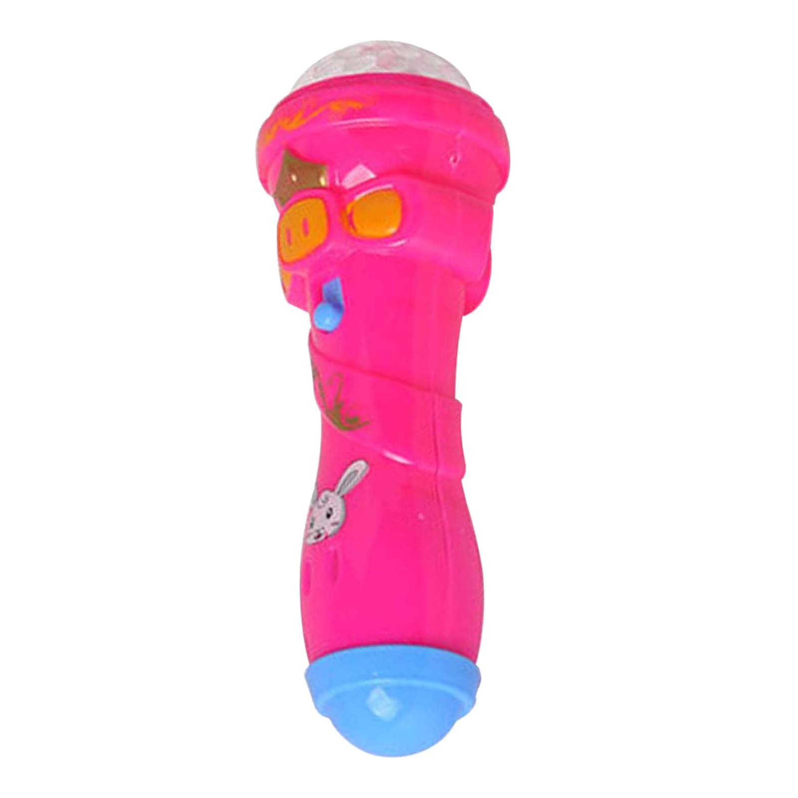 Led Light Up Night Flashing Projection Torch Shape Plastic Children Toys Gift Microphone Flashing Bar Luminous Toy Led Bulb