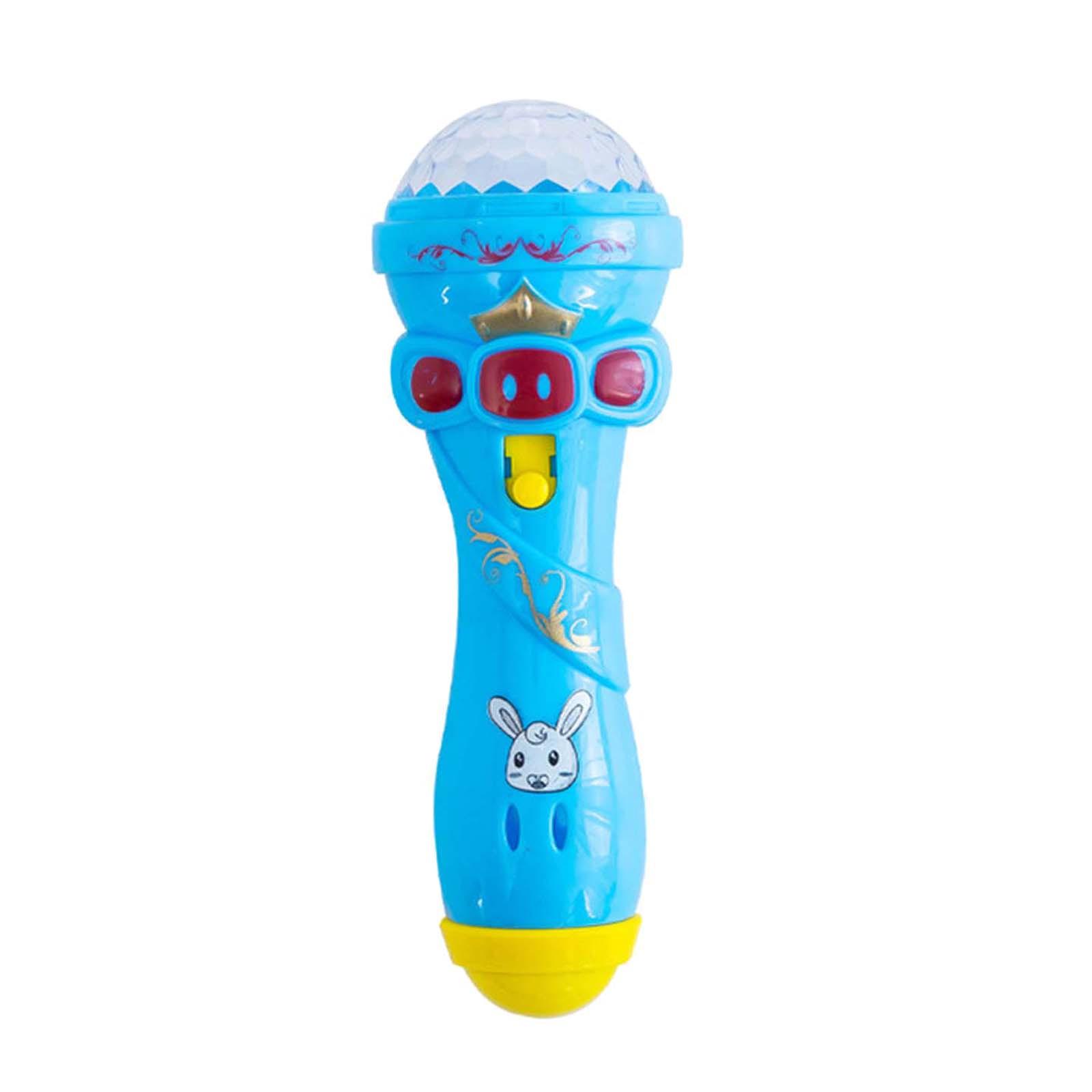 Led Light Up Night Flashing Projection Torch Shape Plastic Children Toys Gift Microphone Flashing Bar Luminous Toy Led Bulb