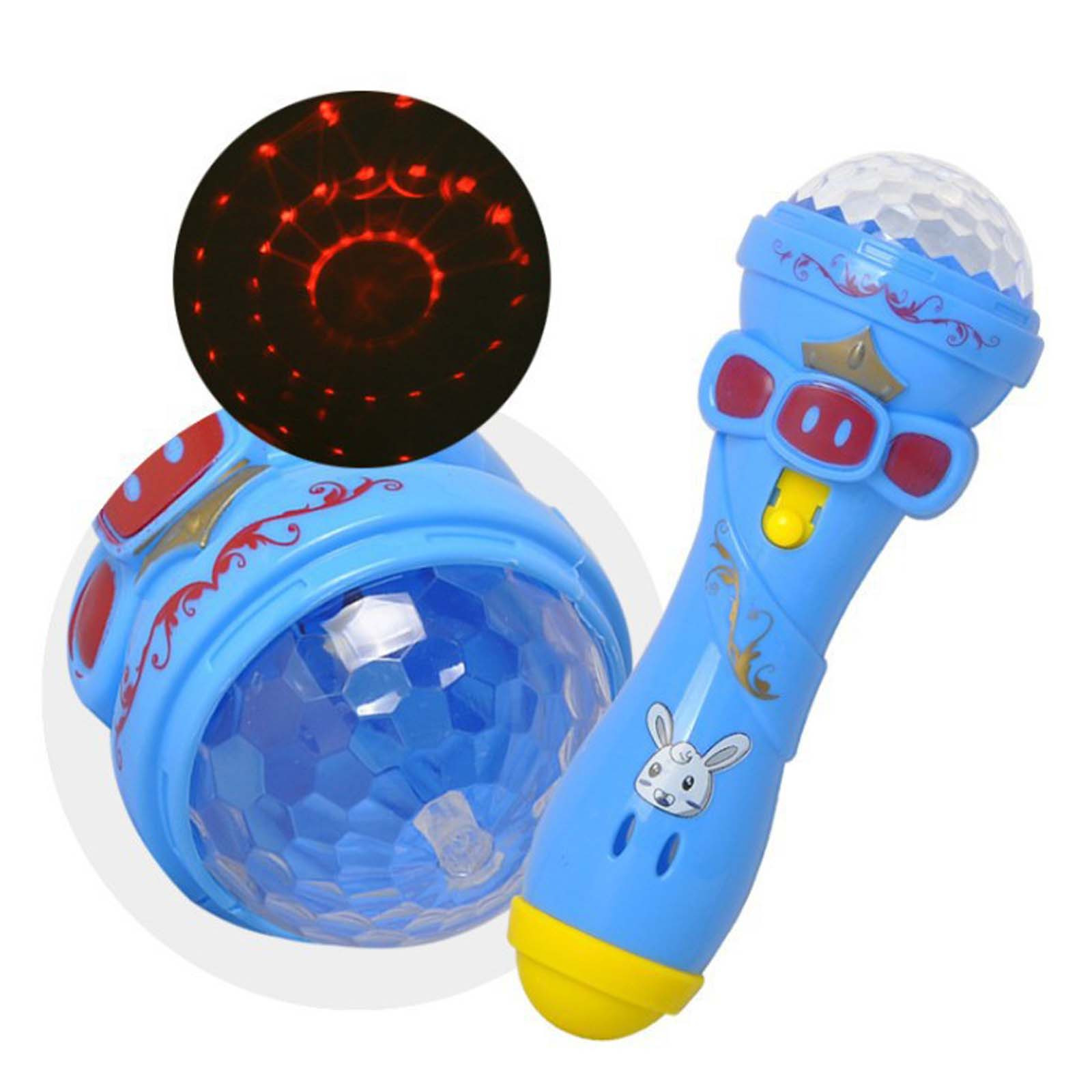 Led Light Up Night Flashing Projection Torch Shape Plastic Children Toys Gift Microphone Flashing Bar Luminous Toy Led Bulb