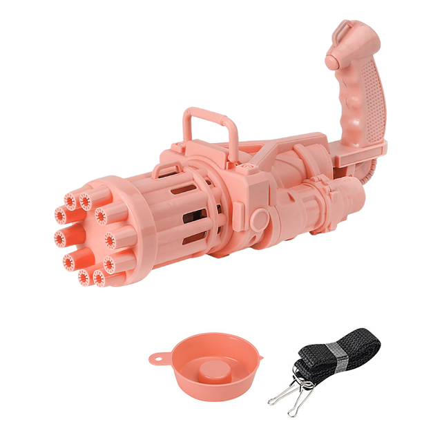 New Gatling Bubble Machine 10-Hole Automatic Bubble Guns For Kids Electric Bubble Shooter Gatling Summer Soap Water Bubble Maker