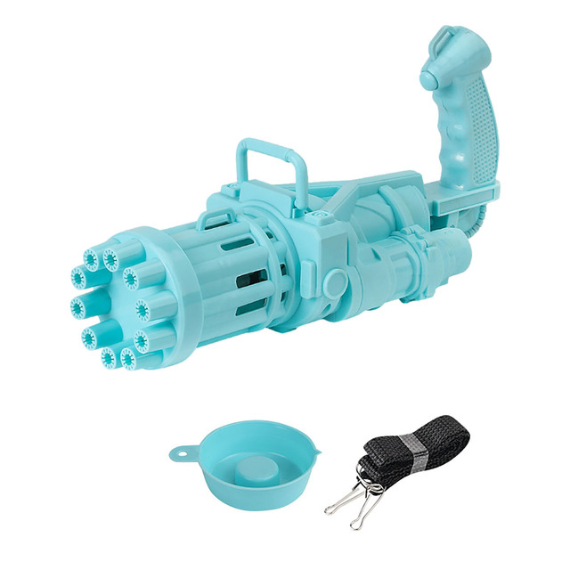 New Gatling Bubble Machine 10-Hole Automatic Bubble Guns For Kids Electric Bubble Shooter Gatling Summer Soap Water Bubble Maker