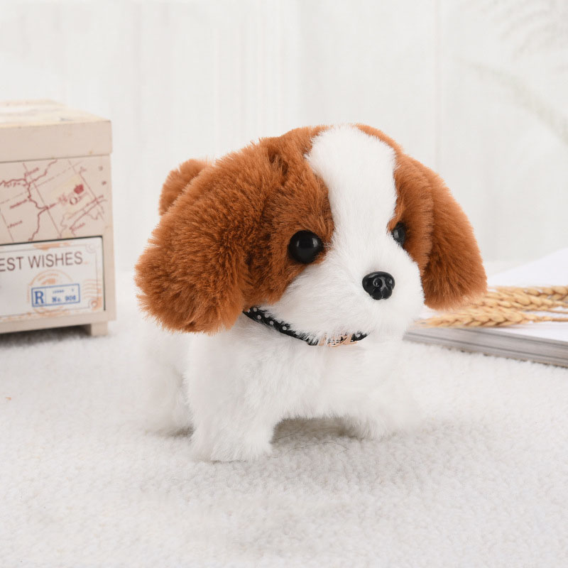 2022 Cute Pet Simulation Electric Dog Plush ElectricDog Walking Bark Nodding Tail Wagging Children's toy Party Gift