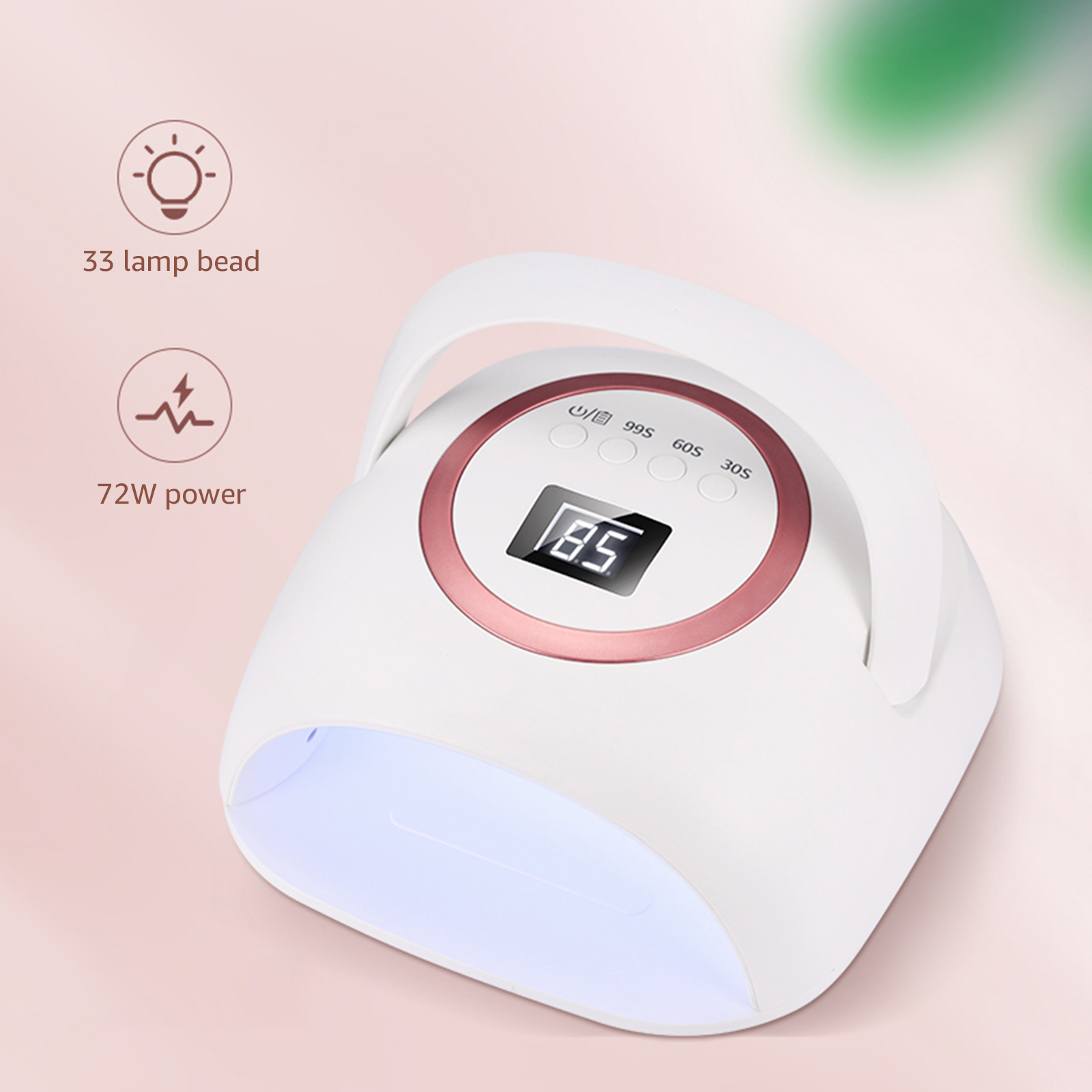 72W Portable UV Nail Lamp Nail Dryer LED Display Nail Dryer 4 Timers Curing Lamp Gel Light Nail Art Tool Manicure Tools view 5