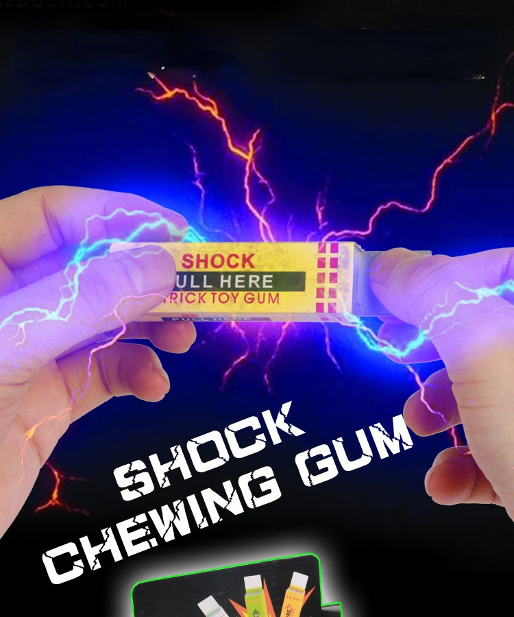 Chewing Gum Trick Toys Safety Trick Joke Toy Electric Shock Shocking Chewing Gum Pull Head Friends Interactive Toys