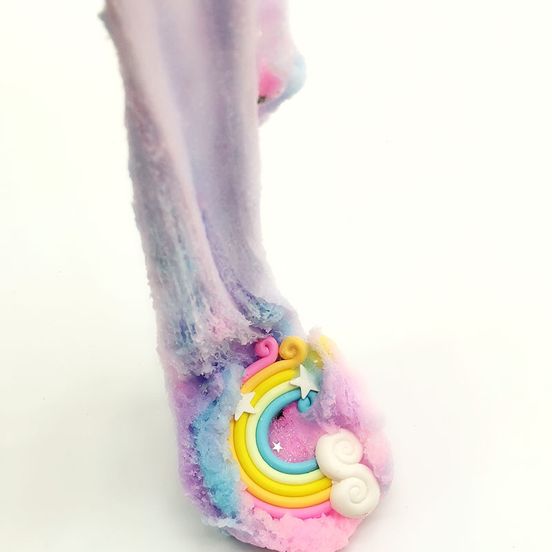 60ml Rainbow Wire Drawing Slime Fluffy Toys Clay Cloud Thousand Silk Slime Scented Charm Mud Stress Relief Putty Kids Clay Toy