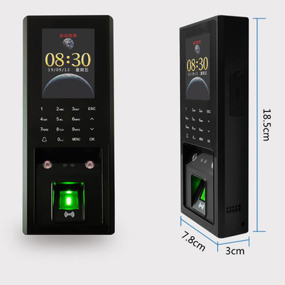 300 face 3000 figners 2.8inch LCD TCP/ip USB Biometric Fingerprint face Access Control device System support 125khz rfid card