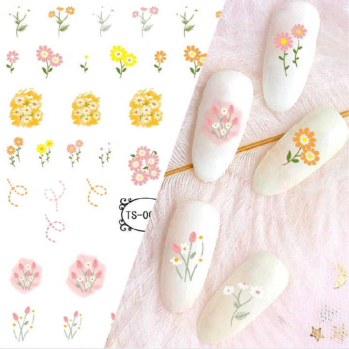 3/10/20Sheets Net red nail decoration DIY flowers, butterflies and other water transfer Nail Stickers