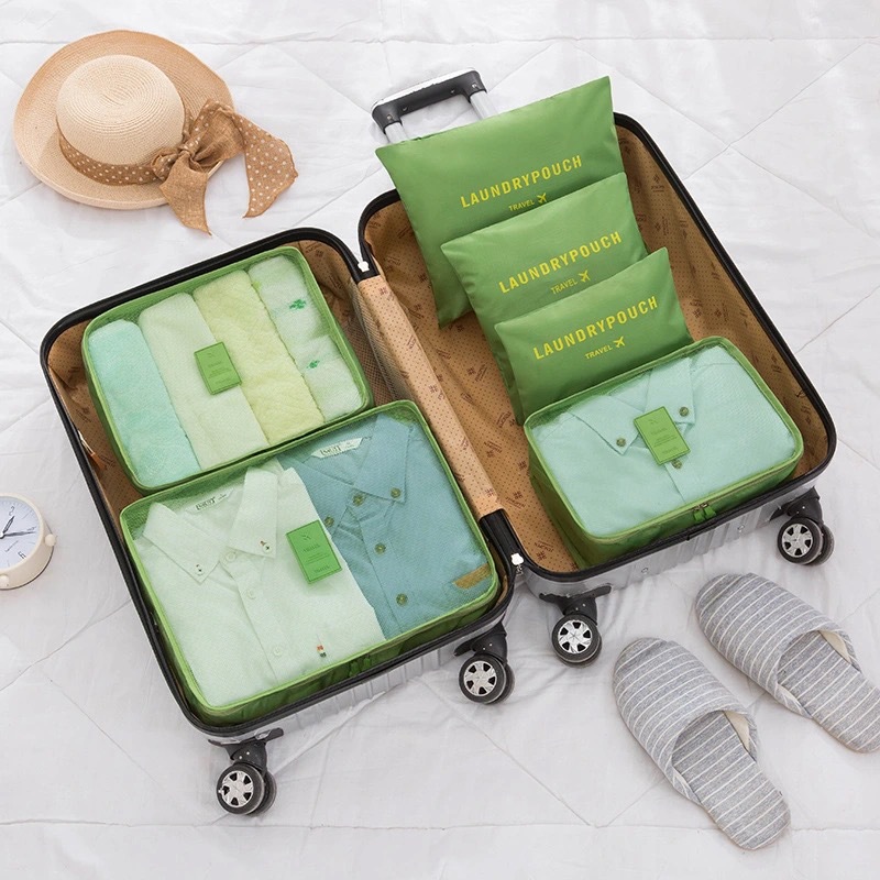 6-piece Foldable Clothes Storage Container Bag Organizer for Travel or Household Waterproof Multi-function Clothing for Kids