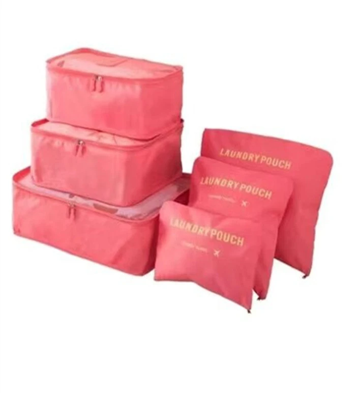 6-piece Foldable Clothes Storage Container Bag Organizer for Travel or Household Waterproof Multi-function Clothing for Kids