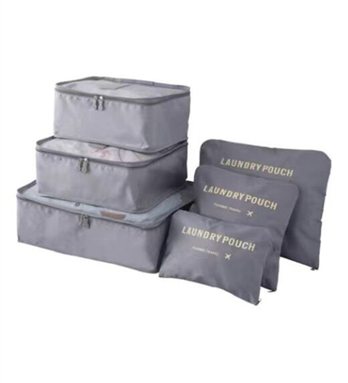 6-piece Foldable Clothes Storage Container Bag Organizer for Travel or Household Waterproof Multi-function Clothing for Kids
