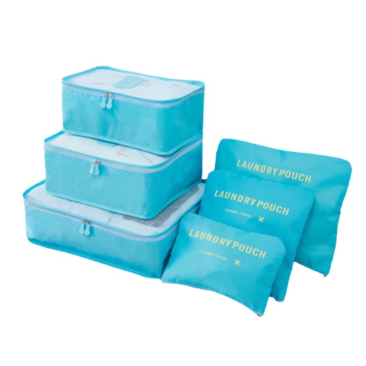 6-piece Foldable Clothes Storage Container Bag Organizer for Travel or Household Waterproof Multi-function Clothing for Kids