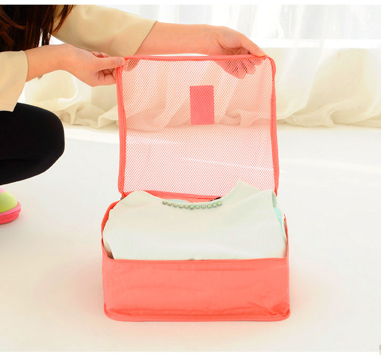6-piece Foldable Clothes Storage Container Bag Organizer for Travel or Household Waterproof Multi-function Clothing for Kids