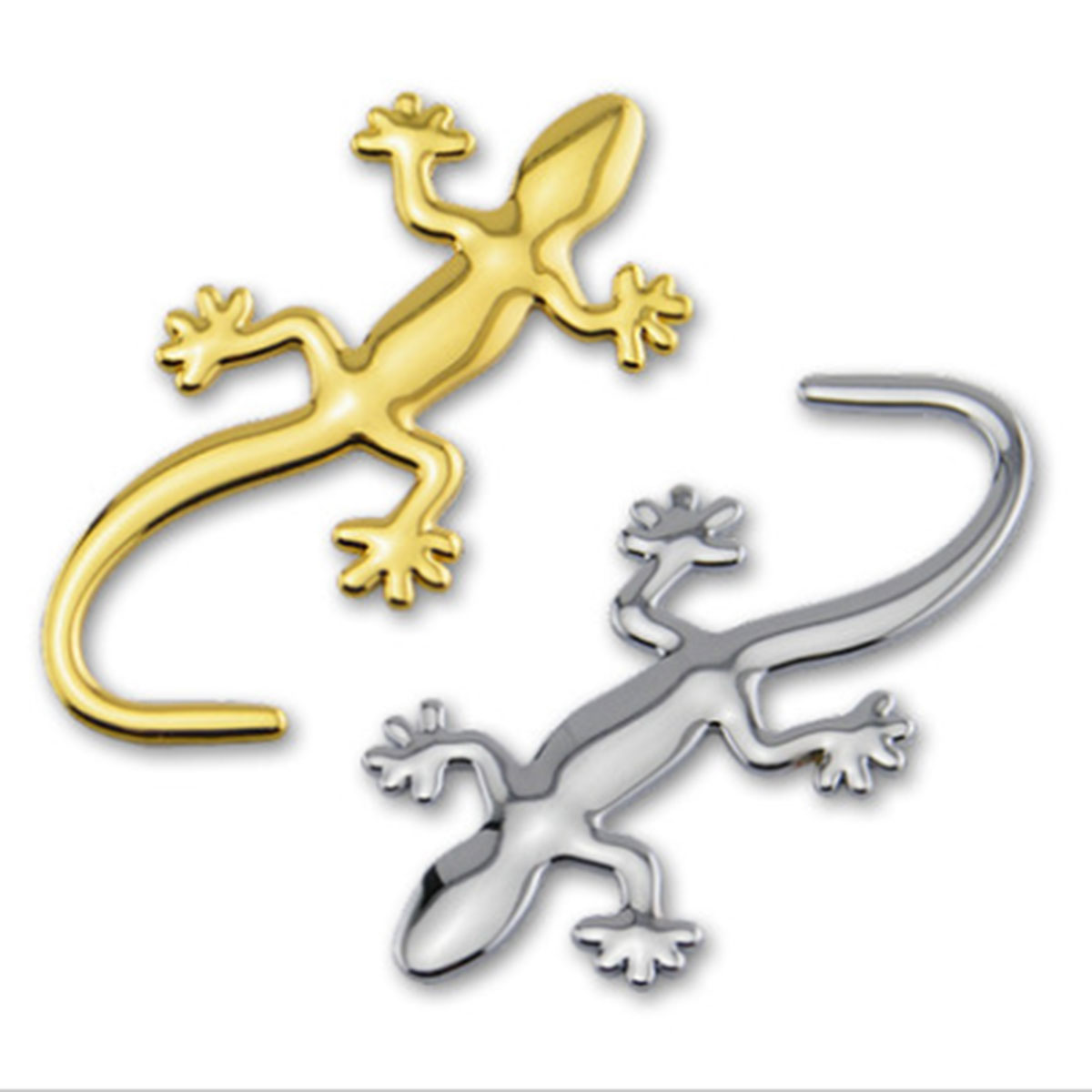 Car Styling Gold Car Truck Auto Motor Sticker Decals Fashion Car 3D Gecko Metal Emblem Badge