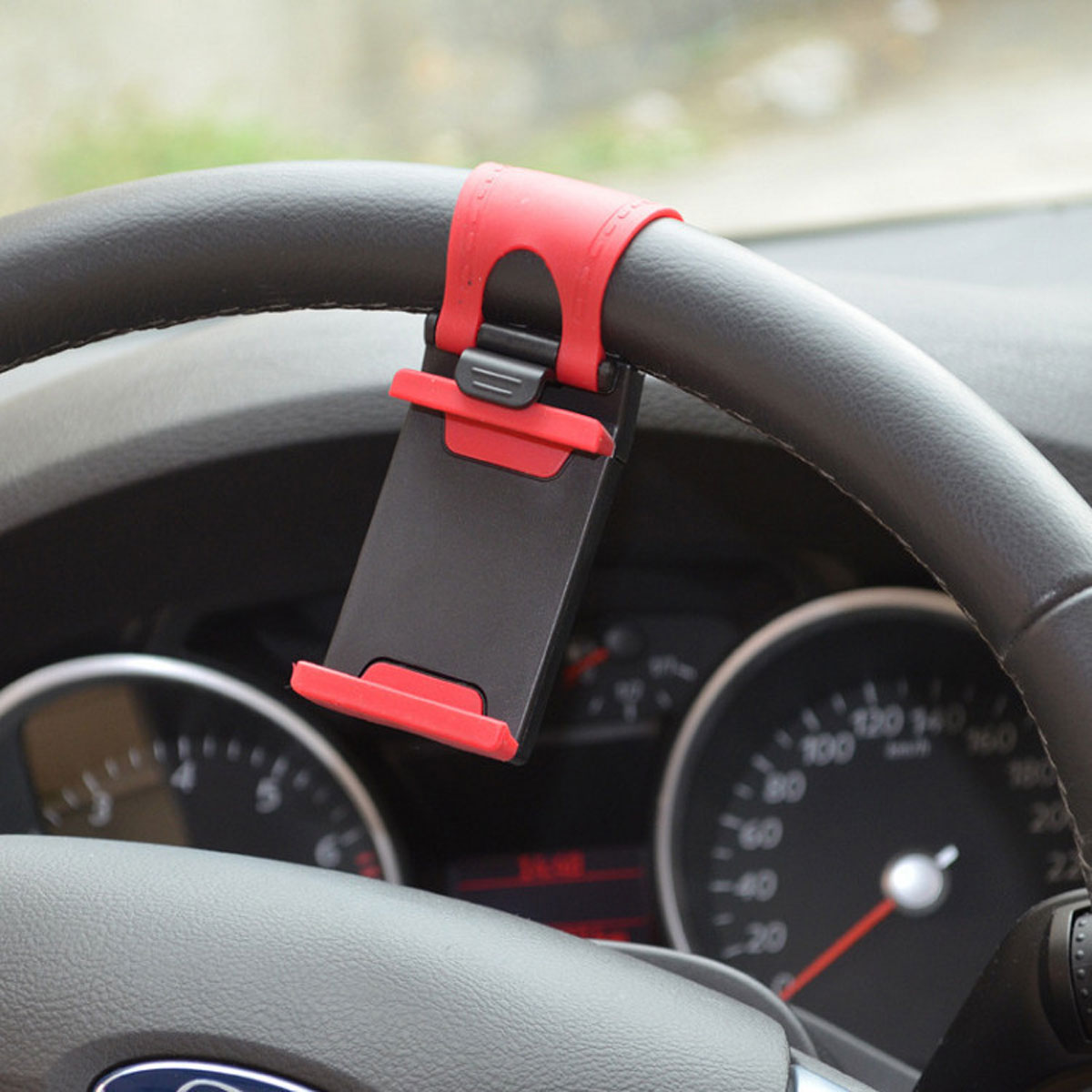 Car/Bike Mount Holder for Mobile Cell Phone GPS Retractable Car Steering Wheel Cradle Holder Clip